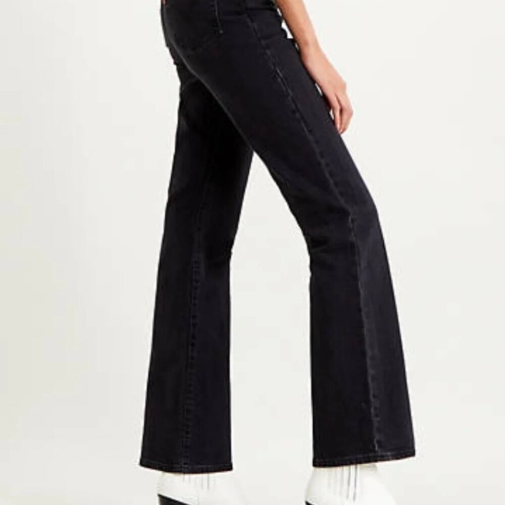 Levi's Black Boot Cut Jeans High-Waisted Sleek - Picture 4 of 9